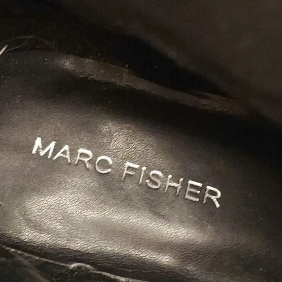 MARC FISHER Secrit Black Suede Studded  Medium Calf Tall Boots - Picture 15 of 15